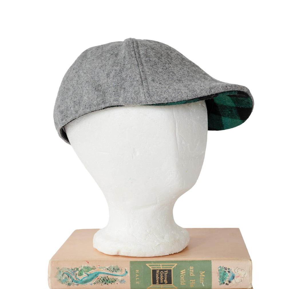 Boston Scally Veritas Aequitas Plaid Newsboy Cap ML Preppy Gatsby Wool Blend Hat